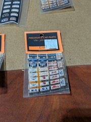 Prestons Car Parts – #1 – 1:24 Scale – Assorted License Plate/Tire Decals – NOS