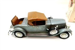 Vintage HUBLEY 1930 PACKARD ROADSTER Metal Model Kit 860k-500 BUILT Partial Box