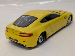 2 Racing Yellow Vintage Model Sports Cars Ferrari 348ts, Aston Martin V8 Vantage