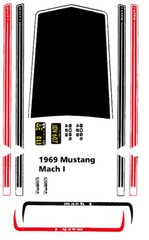 1969 Ford Mustang MACH I 1/18th Scale Waterslide Decals