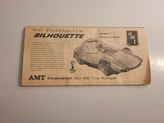 * Vintage / Rare * AMT “Bill Cushenbery’s” Silhouette Instruction Manual