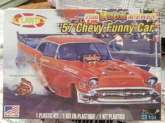 1/24 Tom McEwen ’57 Chevy Funny Car Plastic Model Kit, Skill Level 2