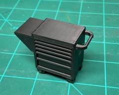 36in Rolling Tool Box Pit Box 1 25 Scale Miniature Garage Workshop Gear