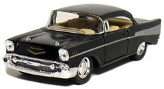 KiNSMART 1957 Chevy Bel Air Coupe Black, 1:40 Scale, Die Cast 5 inches, Black