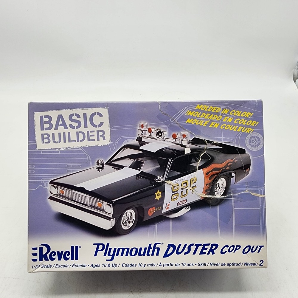 UH Revell 1:24 Plymouth Duster Cop Out Police Car 08-0853 Basic Builder *READ*