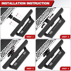 Longsun Hitch Step Fits For 2 Hitch Receiver Textured Black Tow Hitch Step