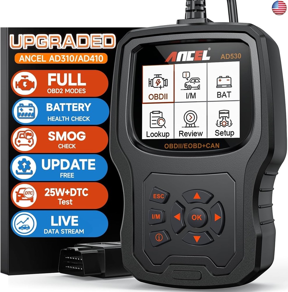 ANCEL AD530 OBD2 Scanner Diagnostic Tool, Universal Check Engine Code Reader