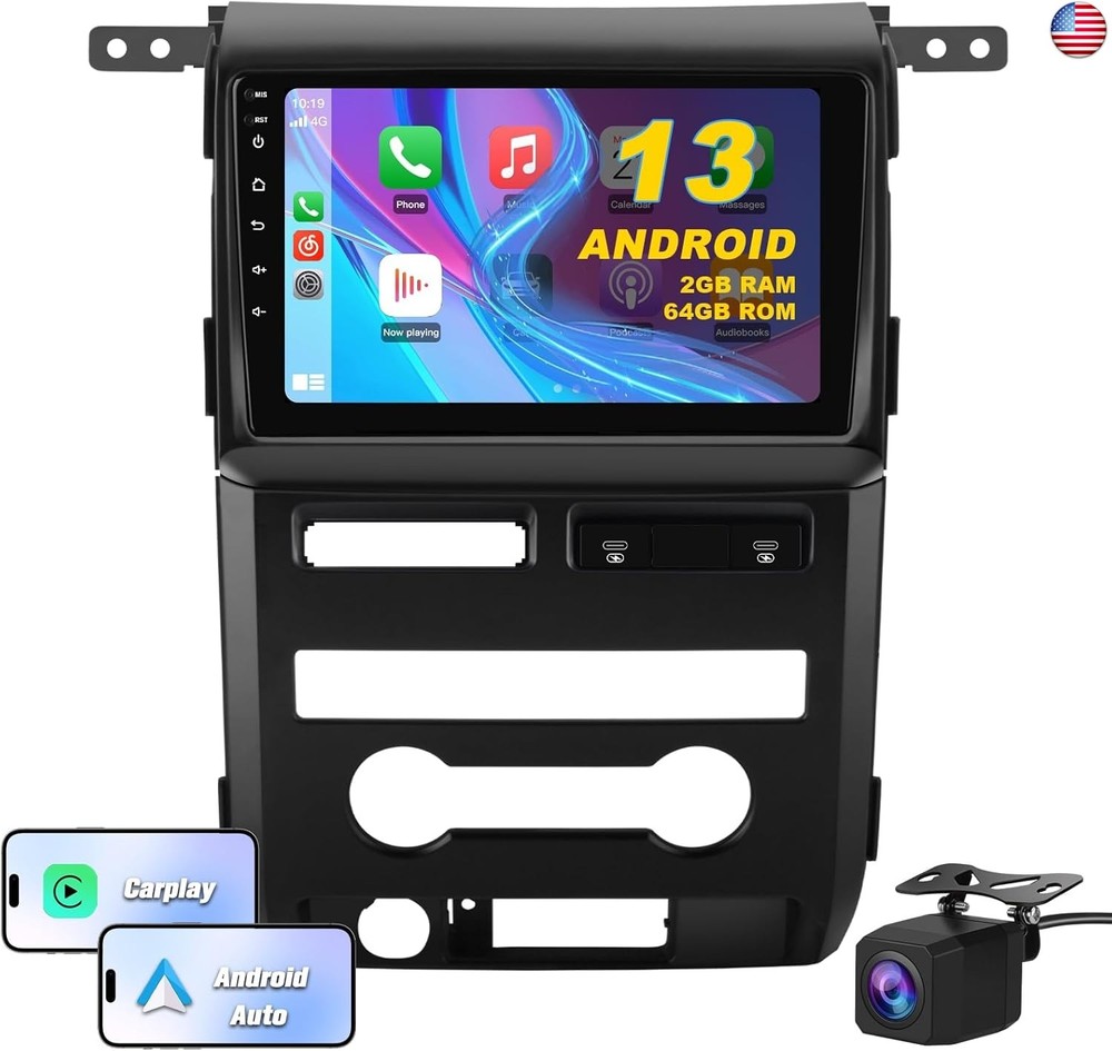 AWESAFE 4 Core 64GB Android 13 Car Stereo for Ford F150 2009 2010 2011 2012, 9