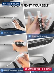 Alabaster Silver Metallic(NH-700M) for Honda Touch Up Paint Pen, 2 in 1 Car Scra