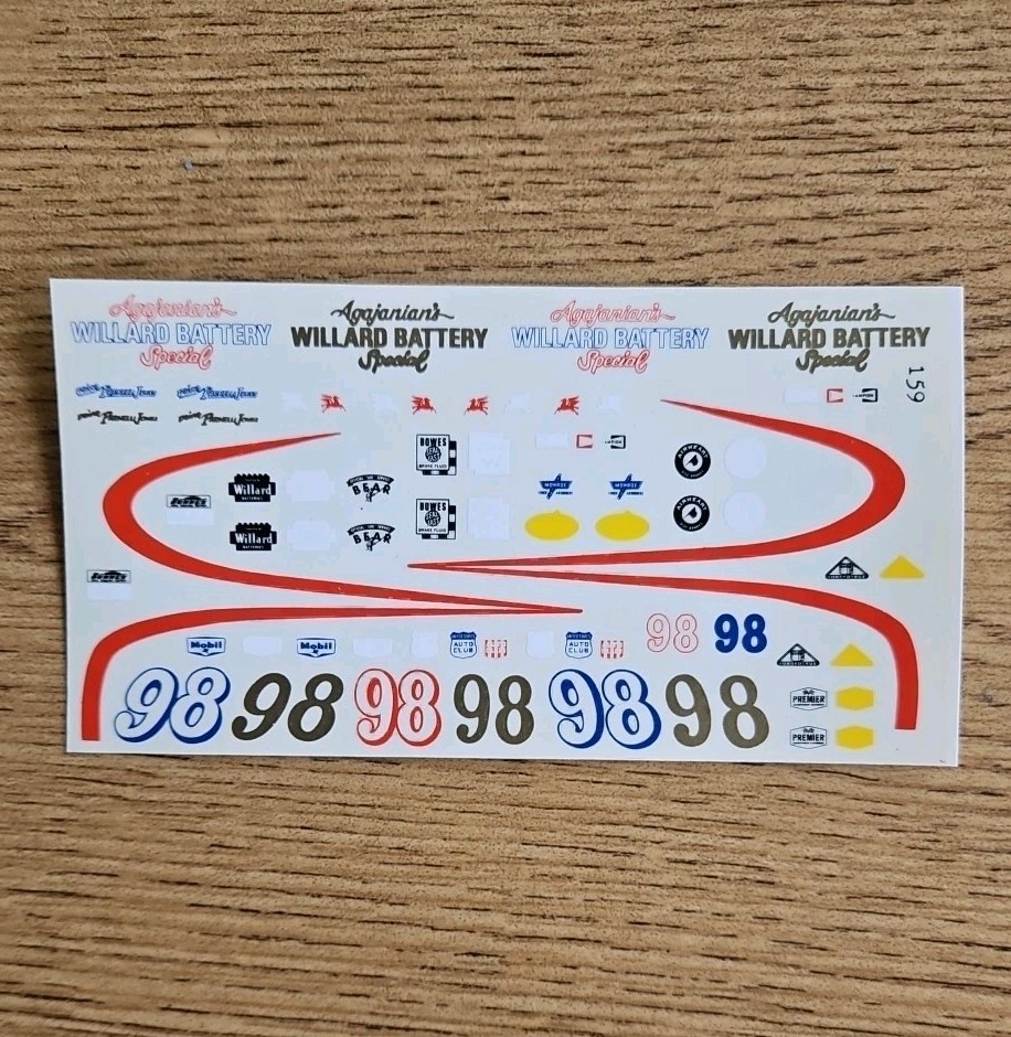 Fred Cady Willard Battery #98 waterslide 1/25 decal # 159
