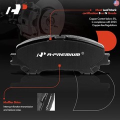 A-Premium 11.65 inch (295.8mm) Front Drilled and Slotted Disc Brake Rotors +