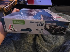 Mercedes Benz 540K Model Car Kit By Italeri No 3701 1/24 Scale