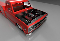 1:25-1:24 Scale Slammed Chevy Service Truck Resin Model Kit