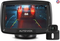 AUTO-VOX CS-2 Wireless Backup Camera with 4.3″ Car Monitor, Easy Install Stable