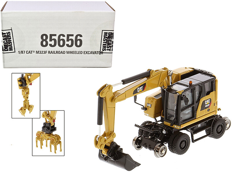 Diecast Masters 85656 CAT Caterpillar M323F Railroad Excavator 1/87 (HO) Scale