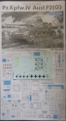 Dragon 1/35th Scale Panzer IV Ausf F2(G) – Decals from Kit No. 6360