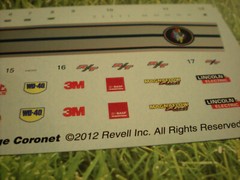 1967 Dodge Coronet RT 426 1/25 Foose Waterslide Decal Sheet Model Race Car Part