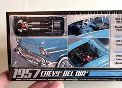 AMT 1957 Chevy Bel Air 1:25 Scale Blue Model Kit Over 70 Parts New , Sealed