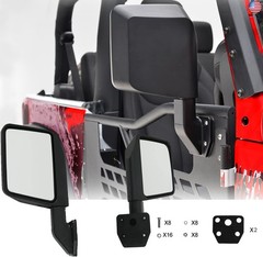 Side Mirrors for Half Door Tubular Door Side View Mirror Reflection Mirrors Fit