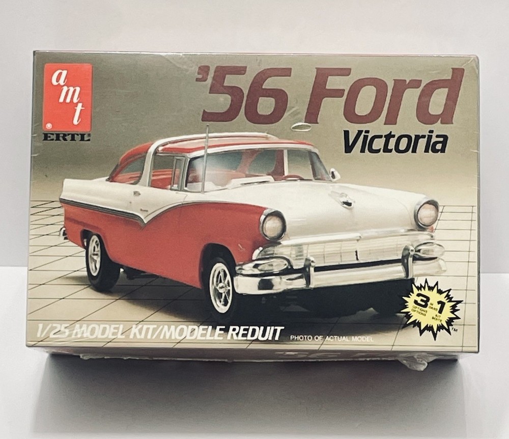 ERTL, AMT 1956 Ford Victoria 1:25 Scale No. 6547 Model Kit New Factory Sealed
