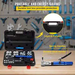 Hydraulic Flaring Tool Kit, 32 PCS 45° Double/Brake Repair Brake Flaring Tools,