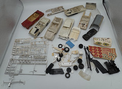 Vintage Model Car Parts Lot Bodies Interiors Decals AMT MPC 60s 70s