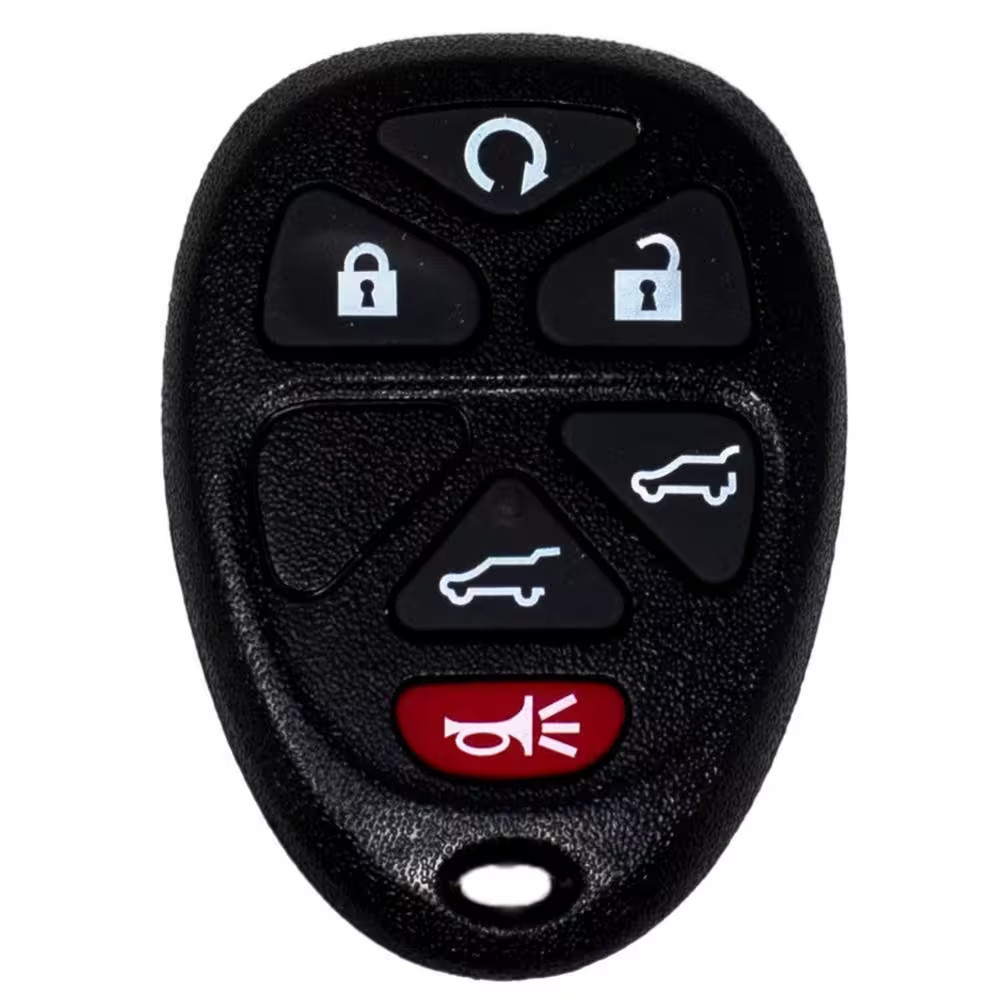 GM 6-Button Keyless Remote Replacement Case – Durable Black Shell, No Electronic