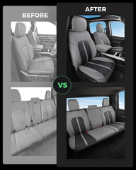 Leather Car Seat Covers for Dodge Ram 1500 2019-2026 Crew Cab, Custom Fit Big Ho