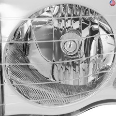 DNA MOTORING Pair Headlights Compatible with 02-05 Dodge Ram 1500 2500 3500,
