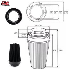 Bagaraatan 4 Cold Air Intake System Heat Shield For 1999-2006 Chevy/Gmc V8 4.8L