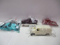 Vintage Plastic Model Parts Lot with Ford Van and Chevy Pickup