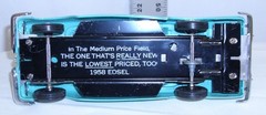 SMP AMT 1958 FORD EDSEL 2 DOOR HARD TOP PROMO CAR MODEL 1:25 AQUA BOXED
