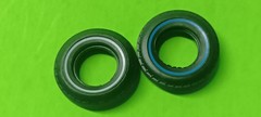 Blue White Wall Tires 1965 Plymouth Barracuda 1/25 AMT 1431 Craftsman Rim Wheel