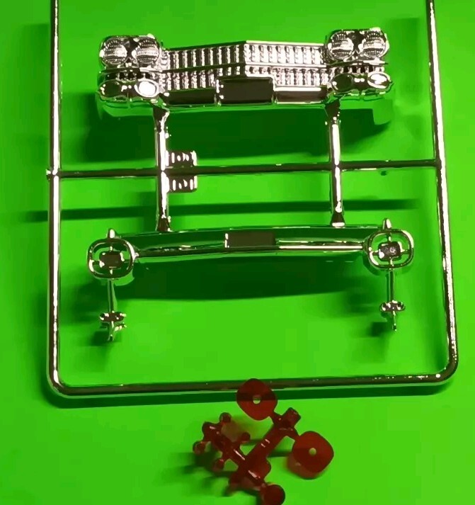 1959 Cadillac Ambulance 1/25 AMT Chrome Front Rear Bumpers Bullet Tail Lights
