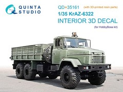 QD+35161 Quinta Studio 1:35 KrAZ-6322 Interior 3D Decal for Hobby Boss kits