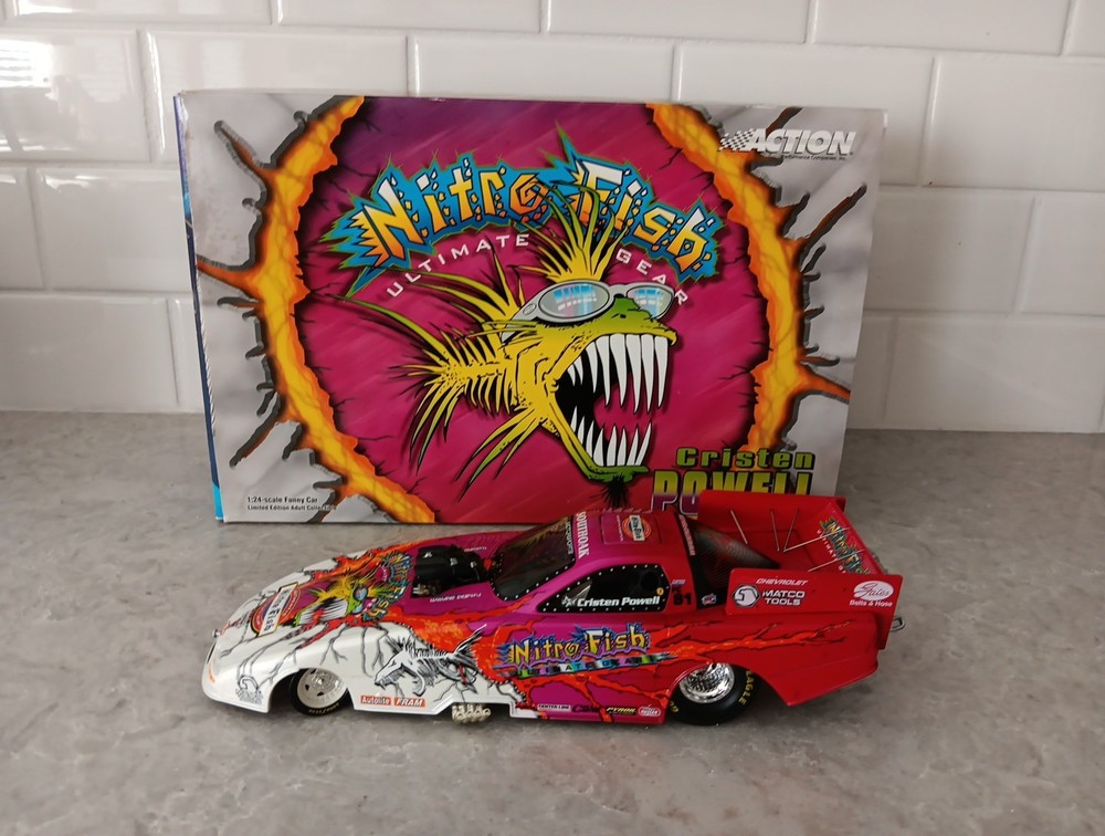Action Racing 1 Of 4500 1:24 Scale Cristen Powell Nitro Fish Funny Car