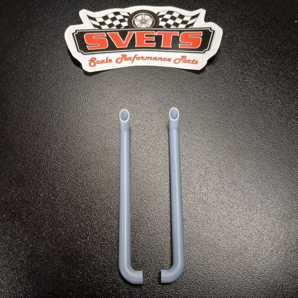 1/24 1/25 Scale 3D Resin Bull Exhaust Stack Pair Universal Long Version 90 Elbow