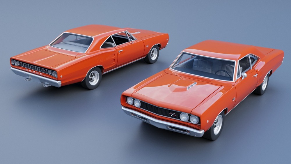 ABS-LIKE RESIN 3D PRINTED 1/25 1968 DODGE CORONET 2-DOOR R/T FULL KIT