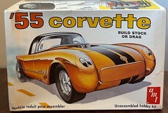 AMT 1955 Corvette Build Stock or Drag Model Kit T287 New Vintage D2