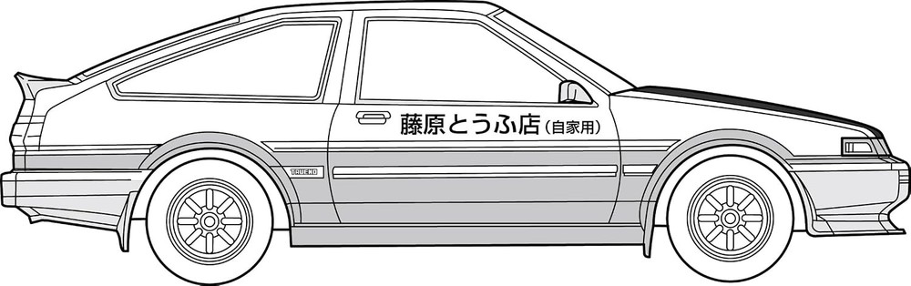 Fujimi Model 1/24 Initial D Series No.019 Trueno AE86 Carbon bonnet Takumi Kit
