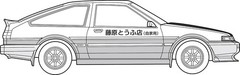 Fujimi Model 1/24 Initial D Series No.019 Trueno AE86 Carbon bonnet Takumi Kit
