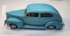 Vintage AMT Baby Blue ’39 Ford Deluxe Tudor Sedan 1/25 Plastic Model Kit Built