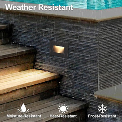 3 Color Low Voltage 12V-24V LED Step Lights Indoor and Outdoor, 3.5W 175lm Stair