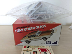 SEALED-BAG! *ORIGINAL-ISSUE VINTAGE MPC HEMI UNDER GLASS 1969 BARRACUDA DRAG KIT