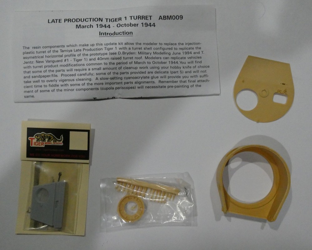 1:35 ARMOURED BRIGADE MODELS ABM009 : LATE PRODUCTION TIGER I TURRET