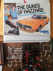 Vtg General Lee Dodge Charger & 57 Chevy Hardtop 1/25 Parts Or Repair SEE