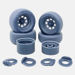 1/24 Resin 15 inch Cragar Nomad Wheels, BFGoodrich Radial T/A Tires