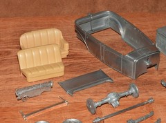 Hubley 1930 Packard Sport Phaeton Model Kit, Missing Parts, Invatory Included