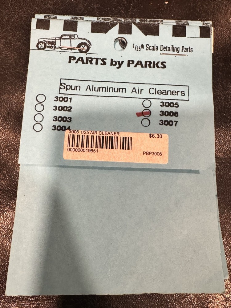 Parts by Parks Spun Aluminum Air Cleaner Detailing Part 1/25 Scale #3006