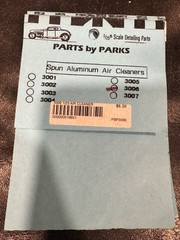 Parts by Parks Spun Aluminum Air Cleaner Detailing Part 1/25 Scale #3006